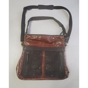 The Sak Leather Crossbody Satchel Bag Handbag Purse
